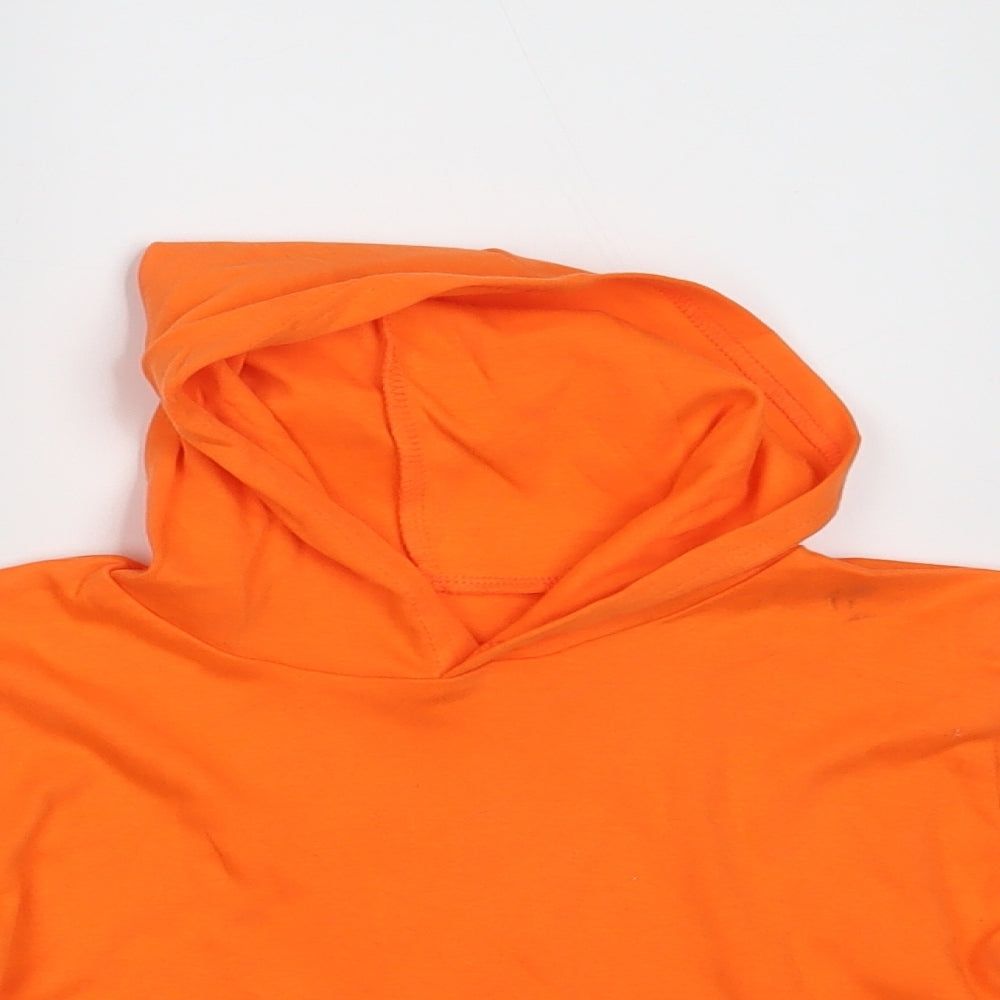 Preworn Girls Orange   Pullover Hoodie One Size