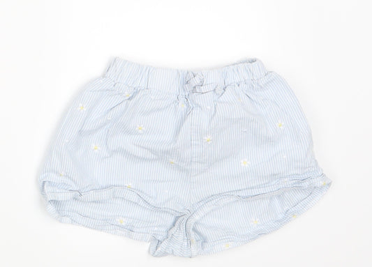 TU Girls White Floral  Hot Pants Shorts Size 6-7 Years - Waist 18in