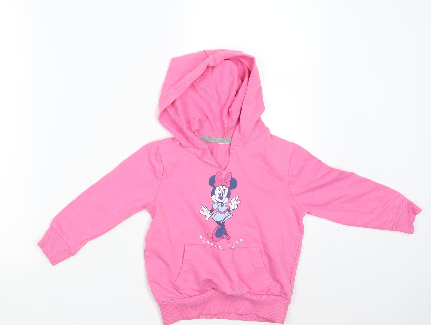 Minnie Mouse Girls Pink   Pullover Hoodie One Size