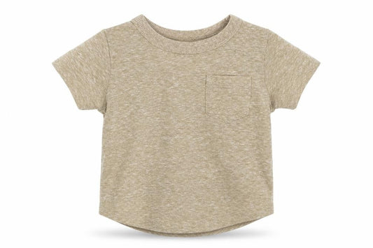 Front view of Next boys’ beige basic t-shirt, size 3-6, months