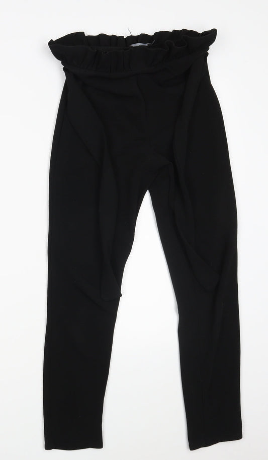 PRETTYLITTLETHING Womens Black   Trousers  Size 8 L27 in