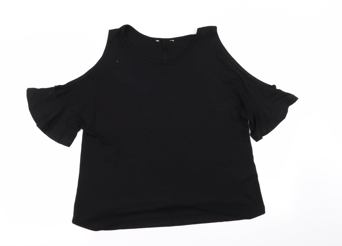Peacocks Womens Black   Basic T-Shirt Size 12