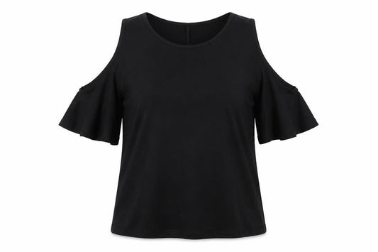 Peacocks Womens Black   Basic T-Shirt Size 12