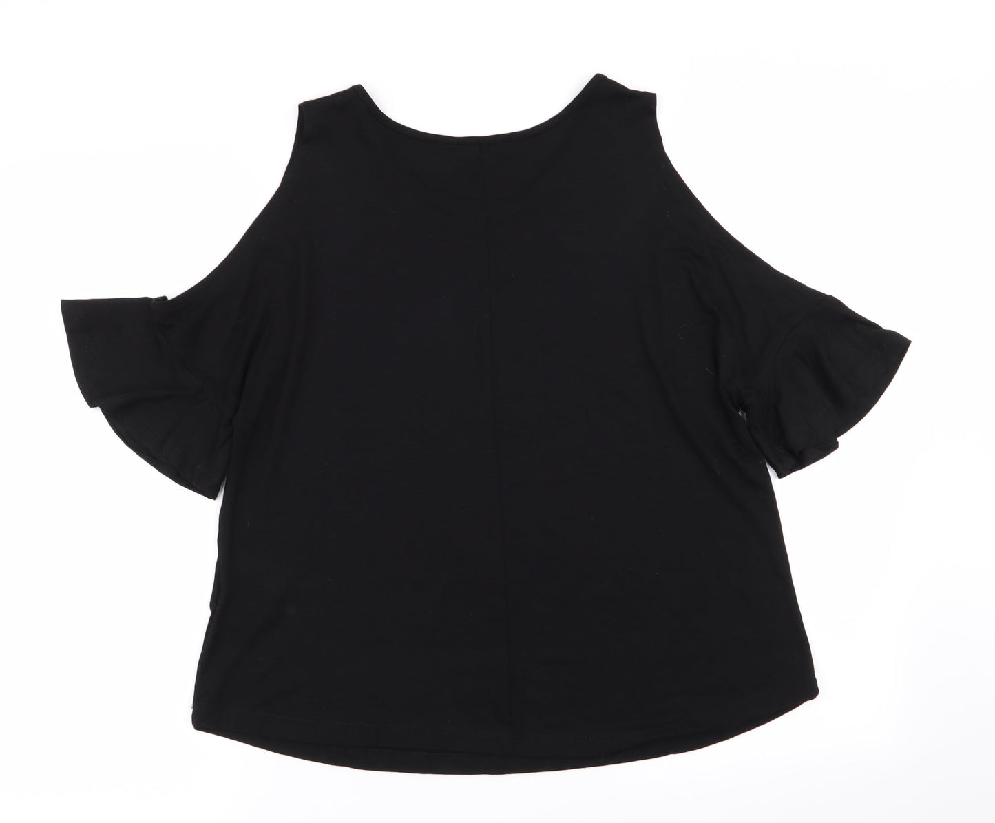 Peacocks Womens Black   Basic T-Shirt Size 12
