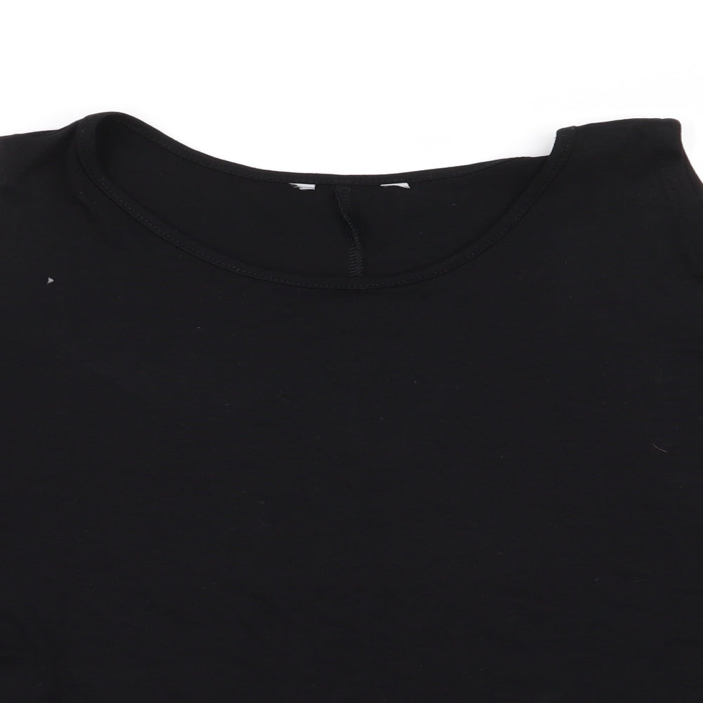 Peacocks Womens Black   Basic T-Shirt Size 12
