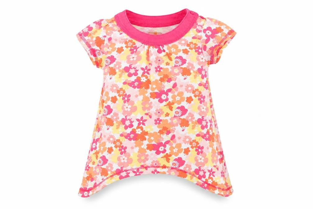 Preworn Girls Multicoloured Floral  Basic T-Shirt Size 2 Years
