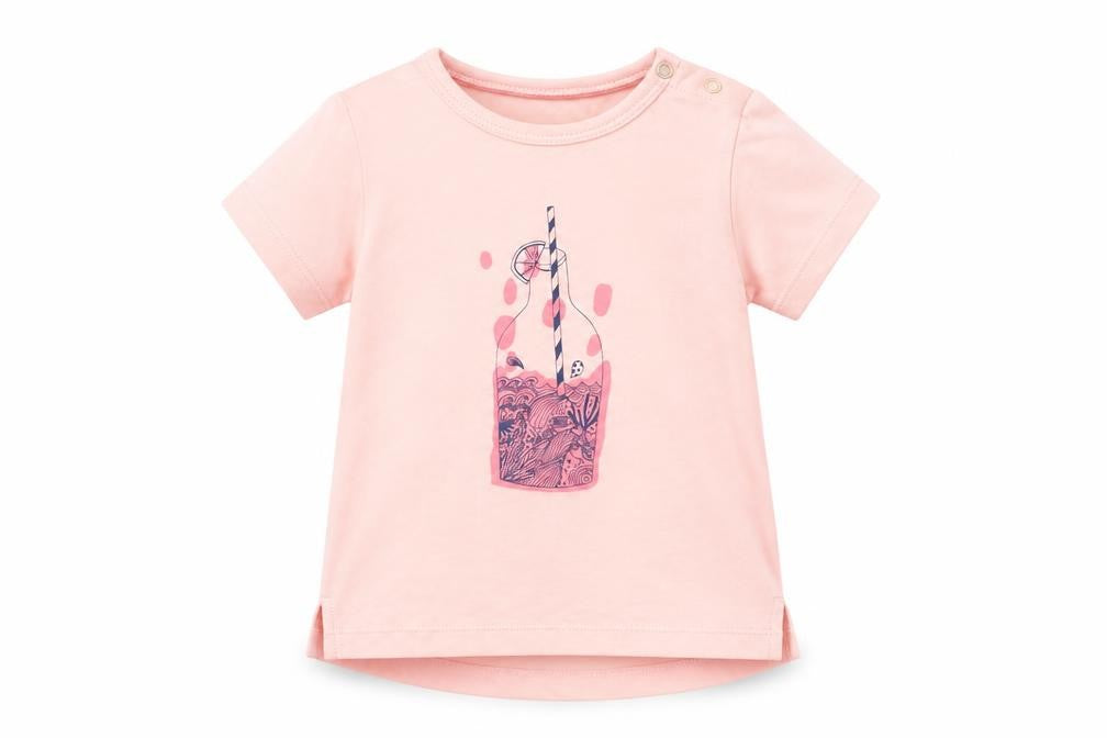 Preworn Girls Pink   Basic T-Shirt Size 3-6 Months