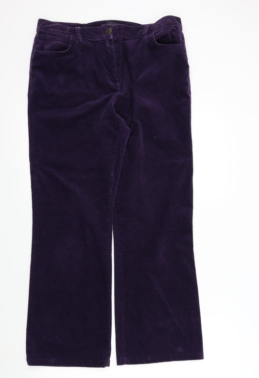 M&S Womens Pink   Trousers  Size 14 L28 in