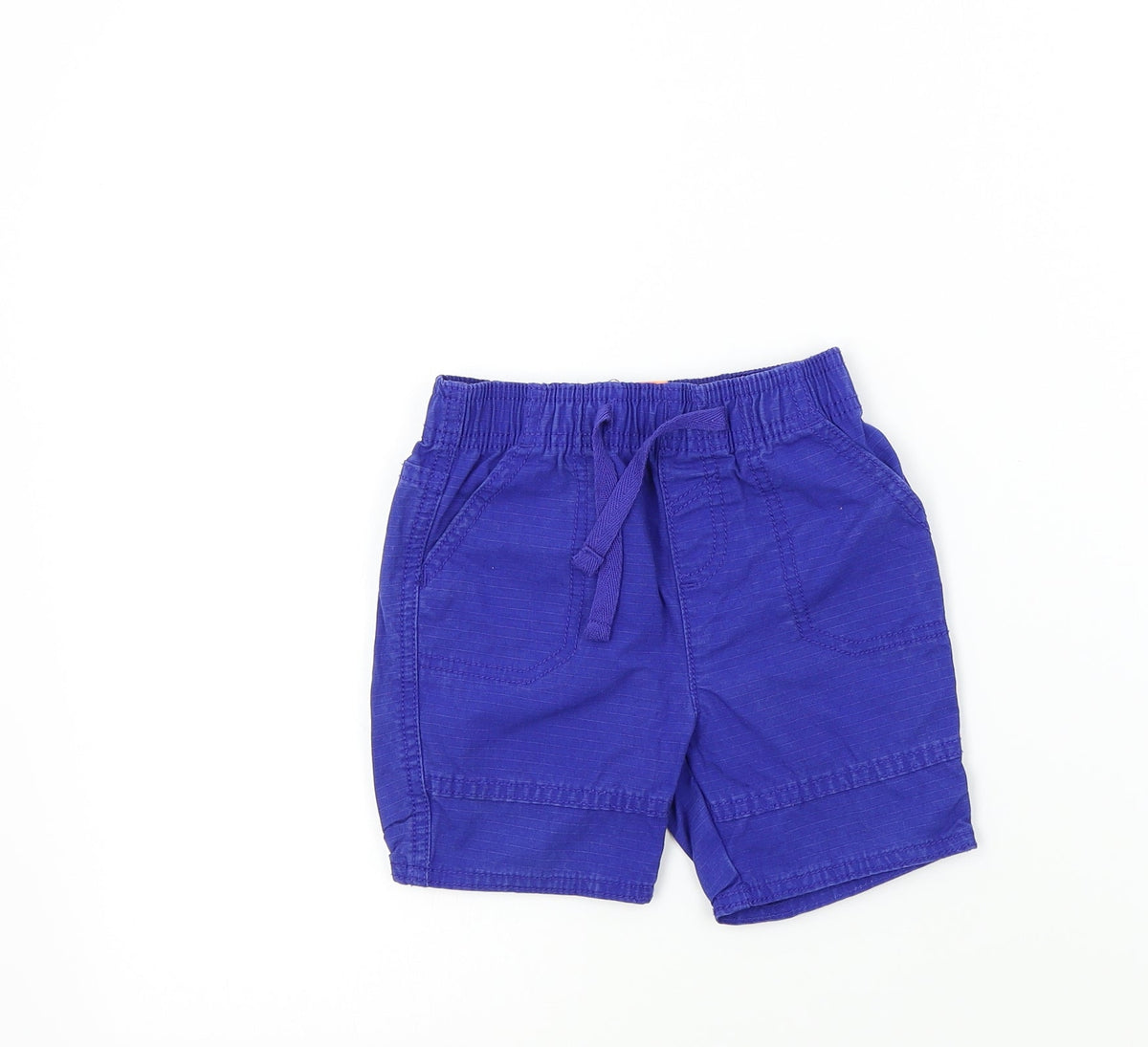 Additional front view of Tu boys’ blue colourblock cropped trousers, size 12-18, months