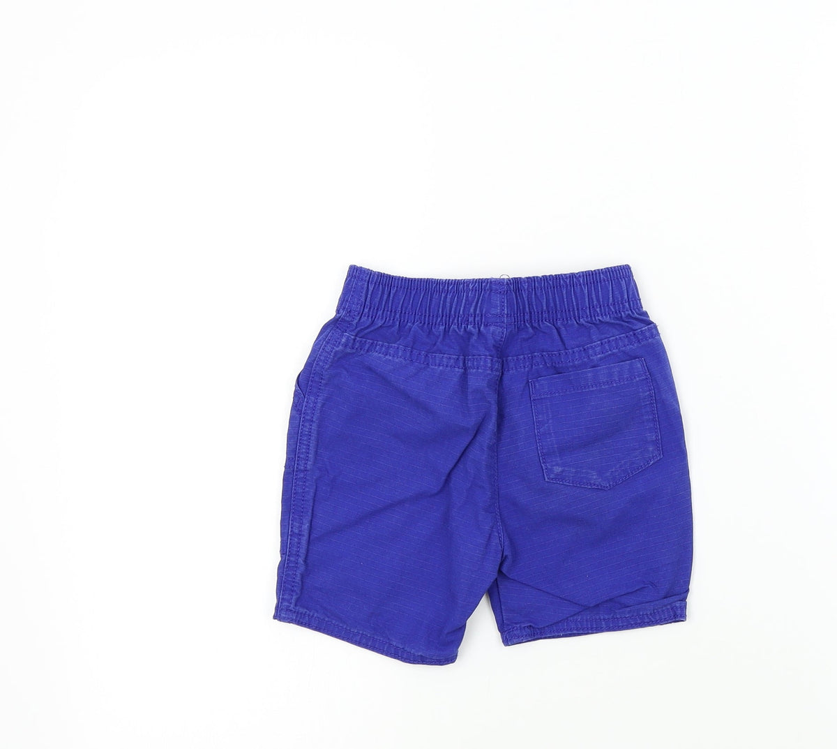 Back view of Tu boys’ blue colourblock cropped trousers, size 12-18, months