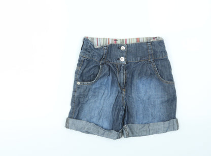 Marks & Spencer Girls Blue   Cut-Off Shorts Size 9 Years