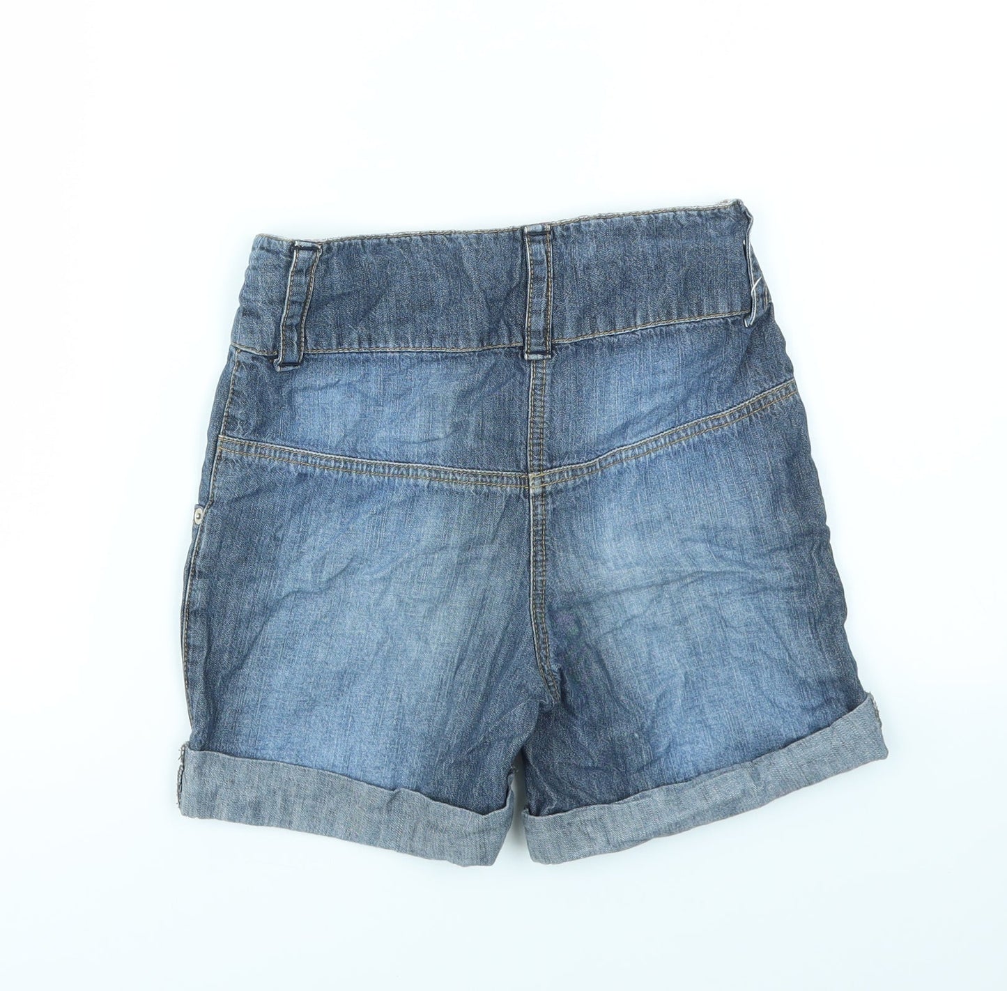 M&S Girls Blue   Cut-Off Shorts Size 9 Years