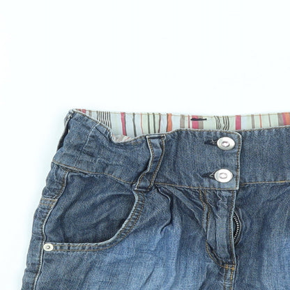Marks & Spencer Girls Blue   Cut-Off Shorts Size 9 Years