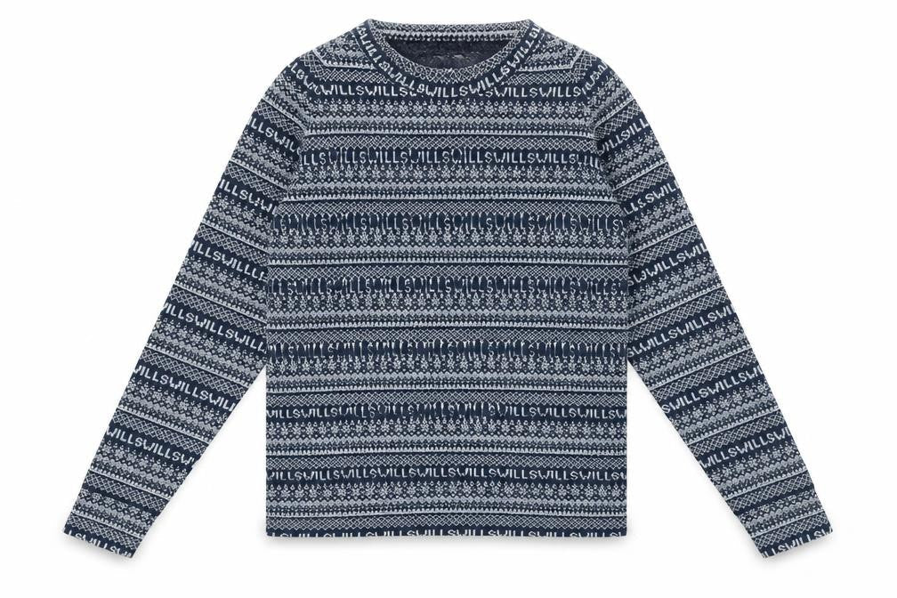 Jack Wills Womens Blue Geometric  Pullover Jumper Size 8