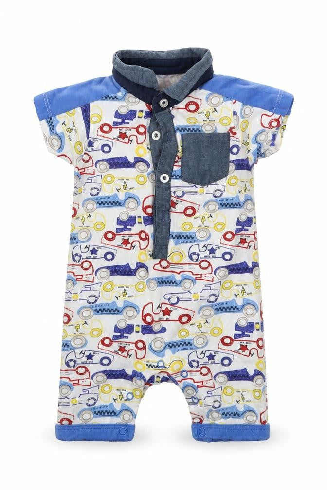 Matalan Boys Multicoloured Geometric  Babygrow One-Piece Size 6-9 Months