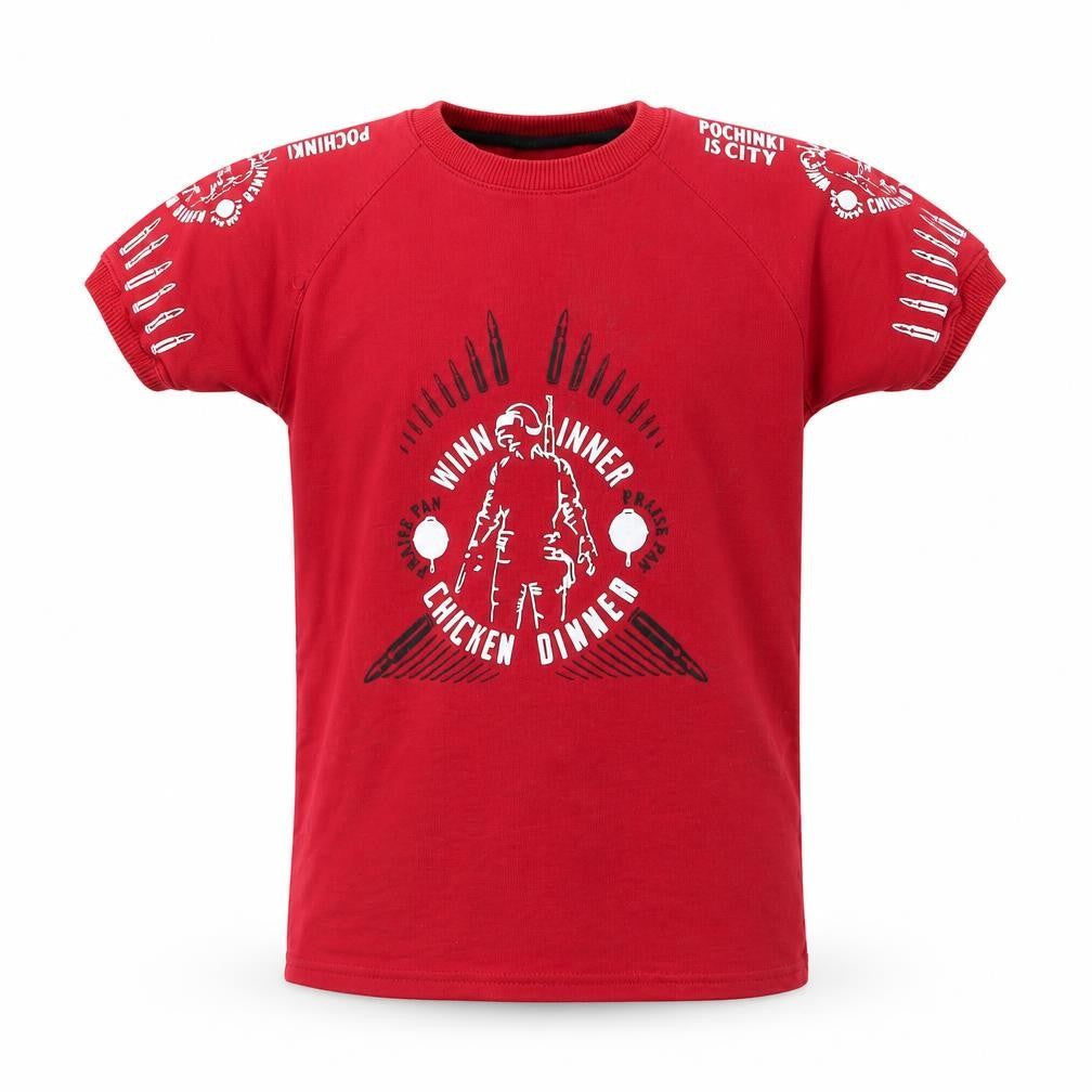 Preworn Boys Red   Basic T-Shirt Size 12 Years
