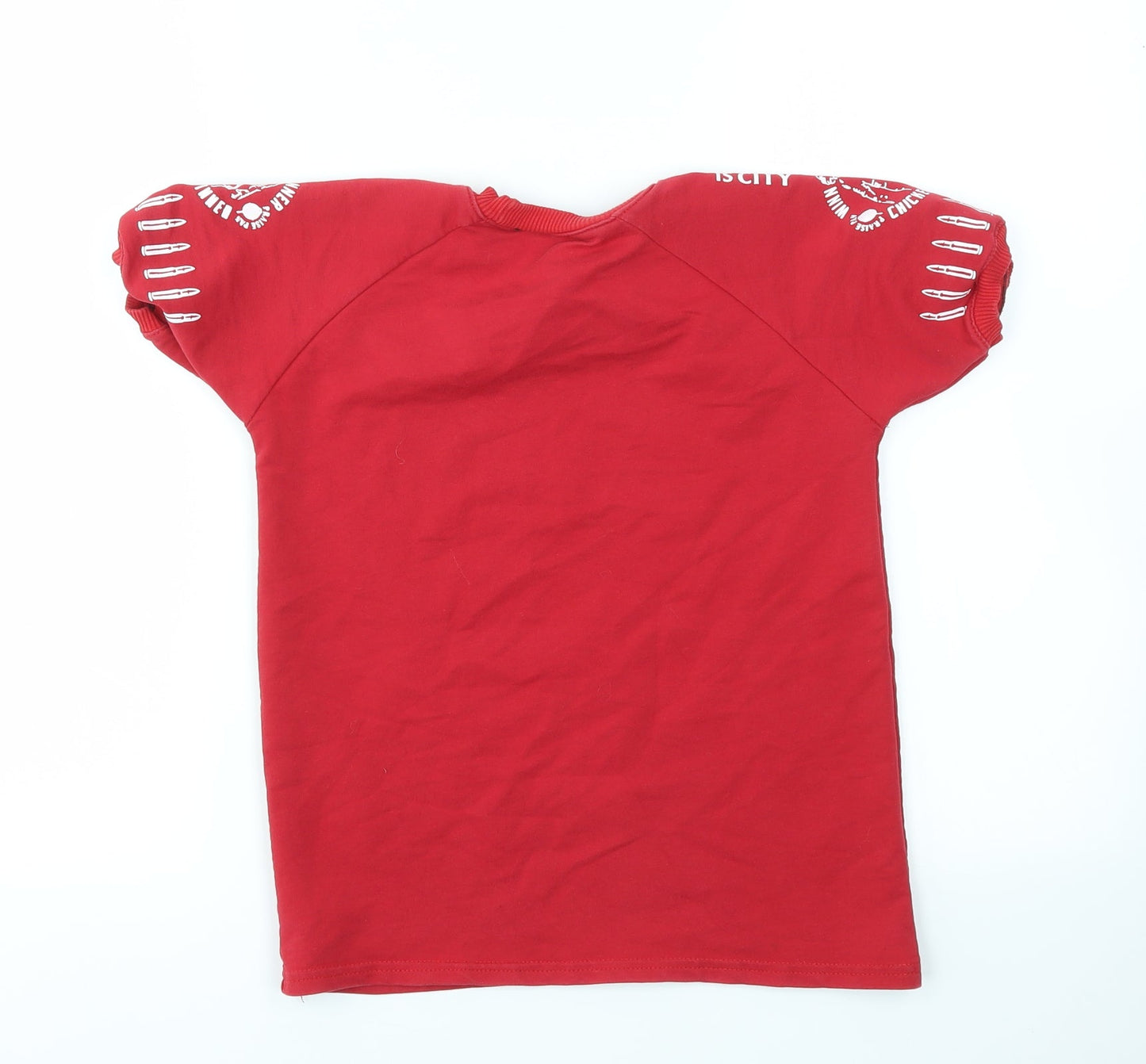 Preworn Boys Red   Basic T-Shirt Size 12 Years