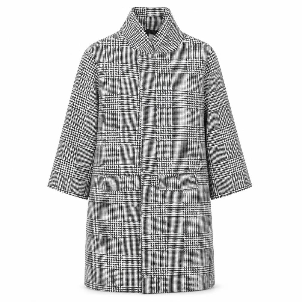 rebellious Womens Grey Check  Overcoat Jacket Size 14