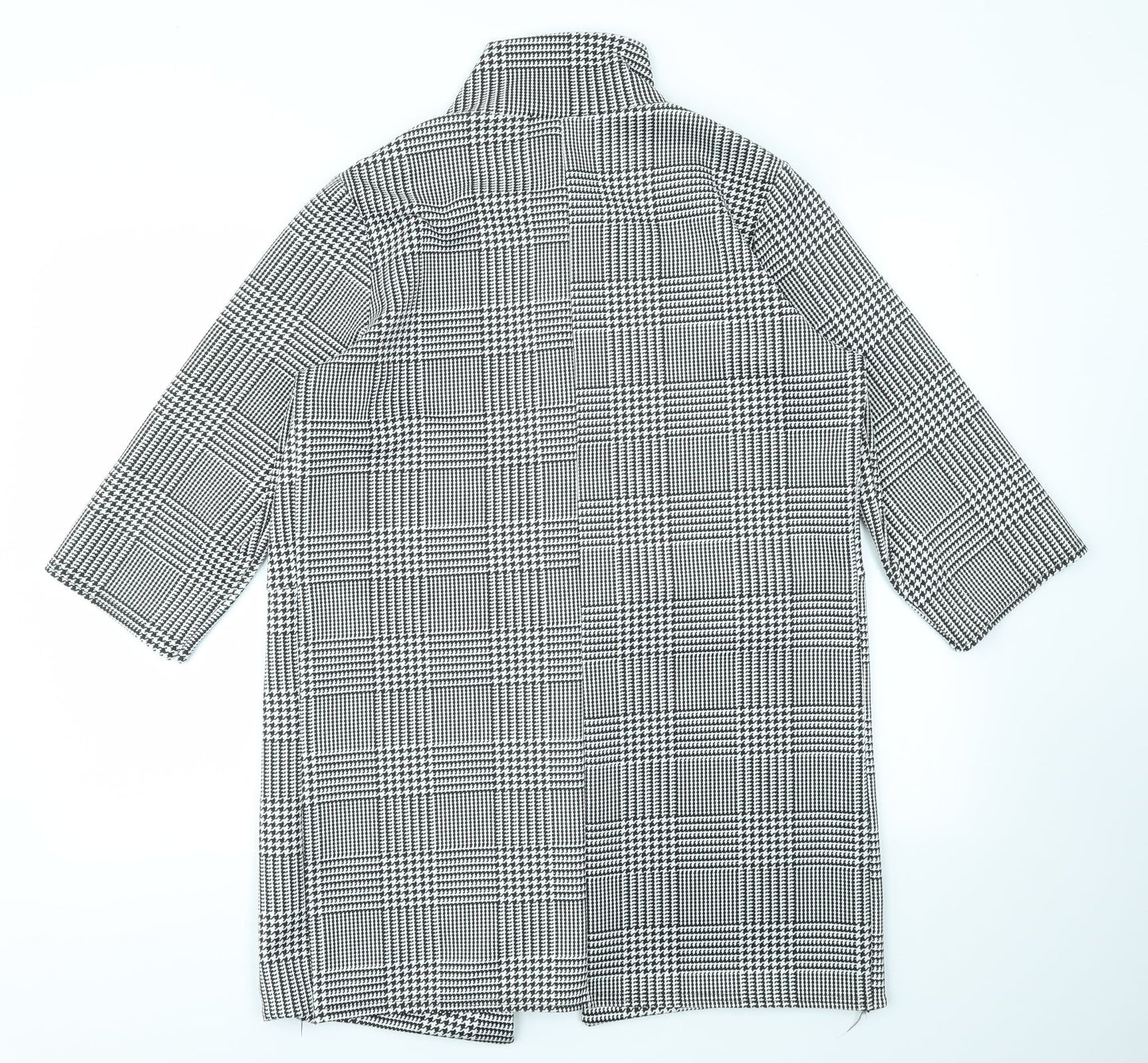 rebellious Womens Grey Check  Overcoat Jacket Size 14