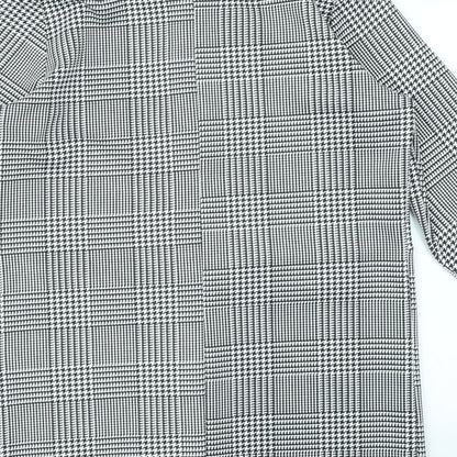 rebellious Womens Grey Check  Overcoat Jacket Size 14