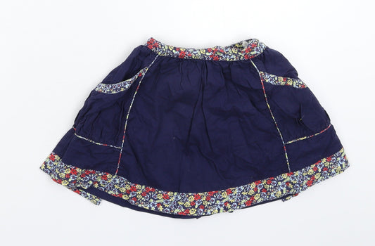 Molly n' Jack Girls Blue Floral  A-Line Skirt Size 2-3 Years
