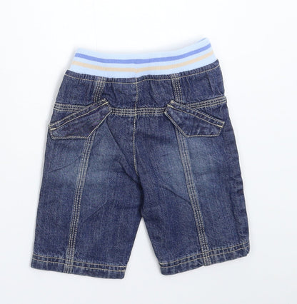 Back view of Next Baby Blue Denim Cropped Jeans, size 0-3, Months