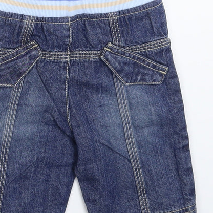 Brand and care label for Next Baby Blue Denim Cropped Jeans, size 0-3, Months