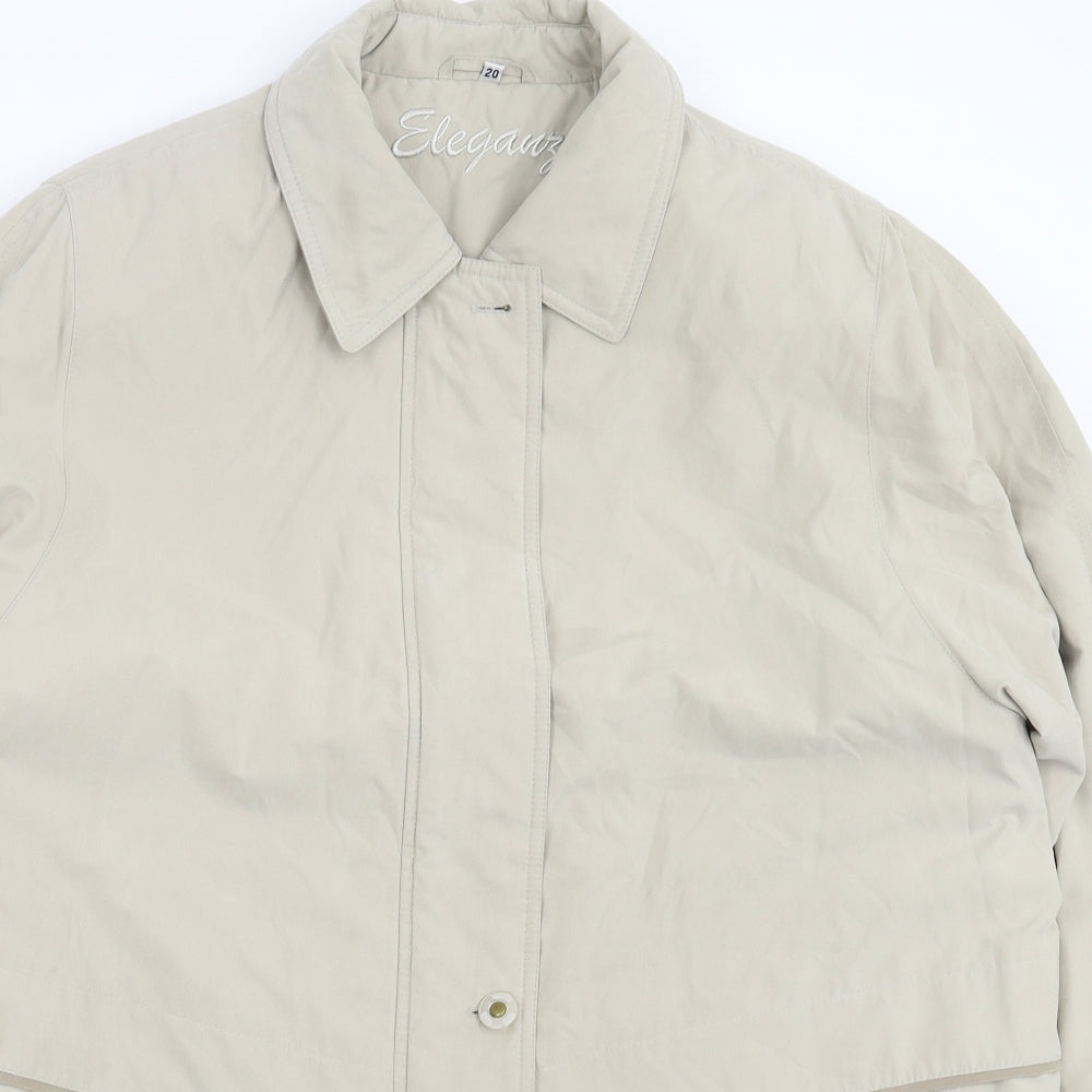 Eleganzé Womens Beige   Jacket Coat Size 20