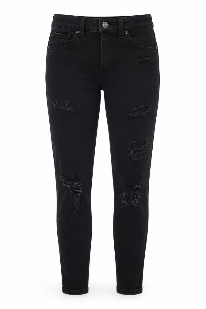 Topshop Womens Black  Denim Skinny Jeans Size 28 in L26 in