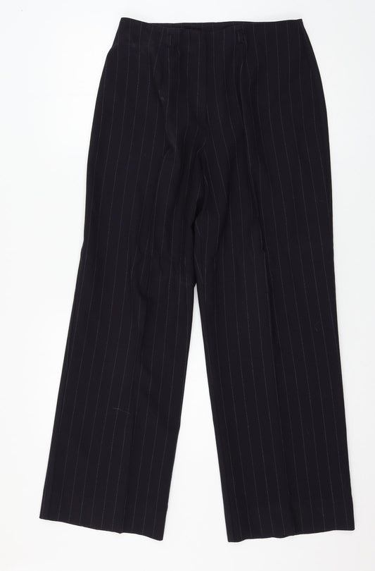 De Keyser Womens Blue Striped  Trousers  Size 12 L28 in