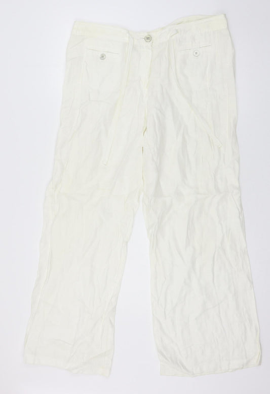 Marks and Spencer Womens Ivory   Trousers  Size 16 L29 in