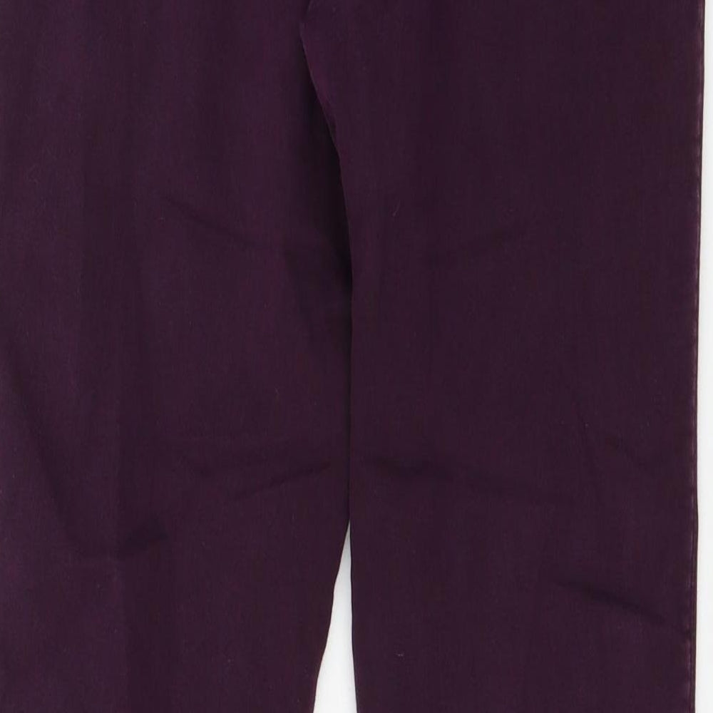 Zara Womens Purple  Jersey Trousers  Size 10 L30 in