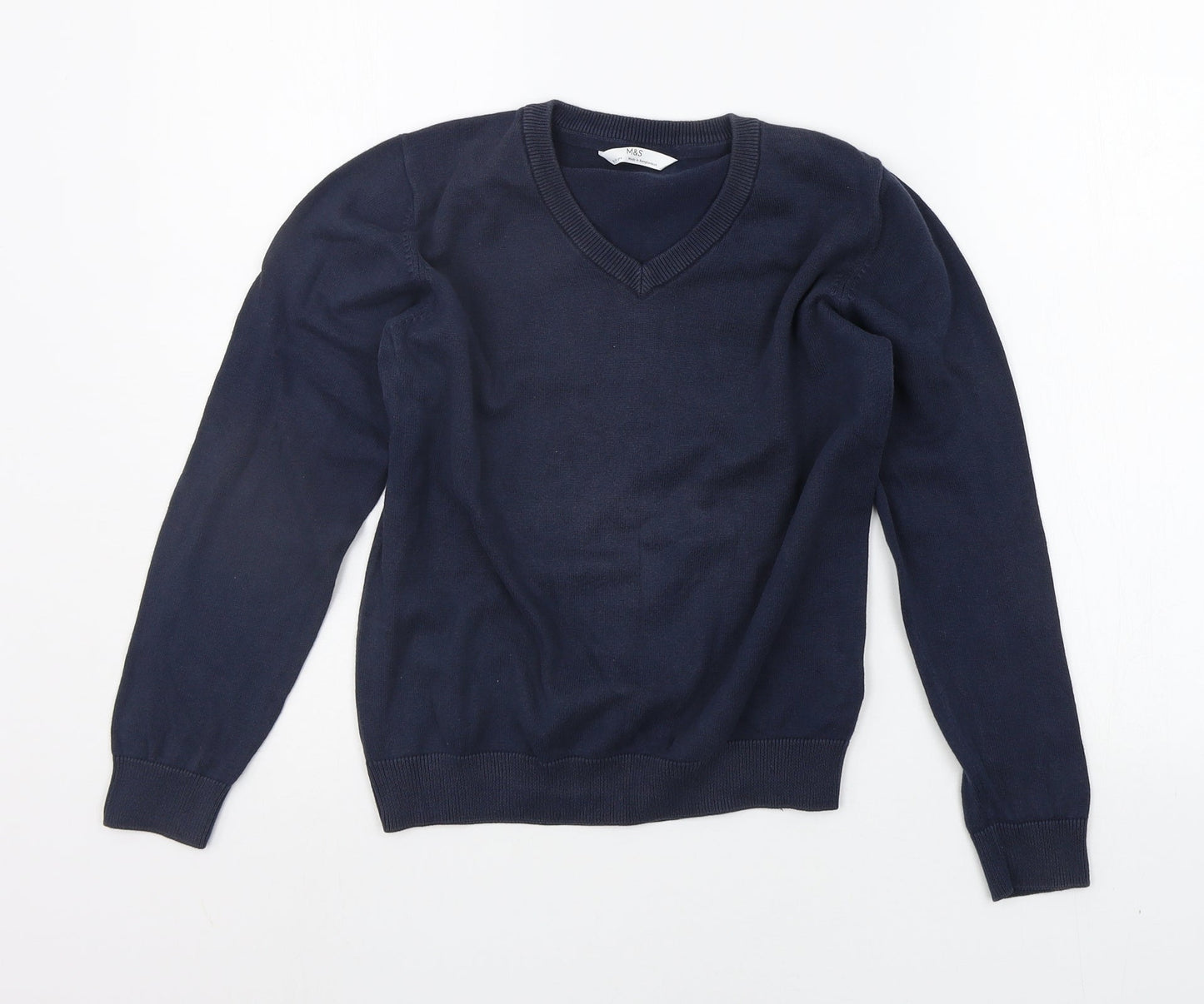 Marks and Spencer Girls Blue   Pullover Jumper Size 9-10 Years