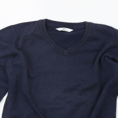 Marks & Spencer Girls Blue   Pullover Jumper Size 9-10 Years