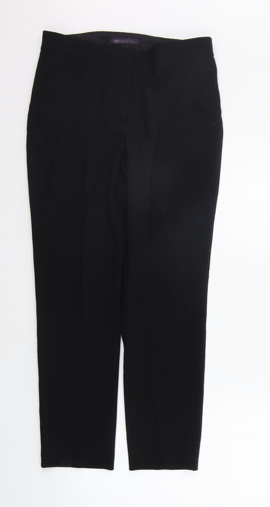 Marks and Spencer Womens Black   Trousers  Size 10 L26 in