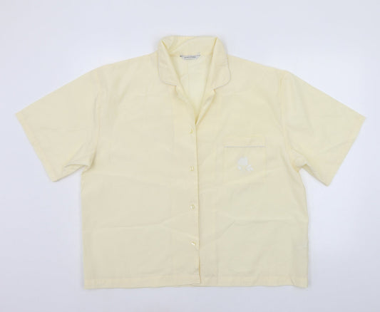 St Bernard  Womens Yellow   Basic Button-Up Size 18