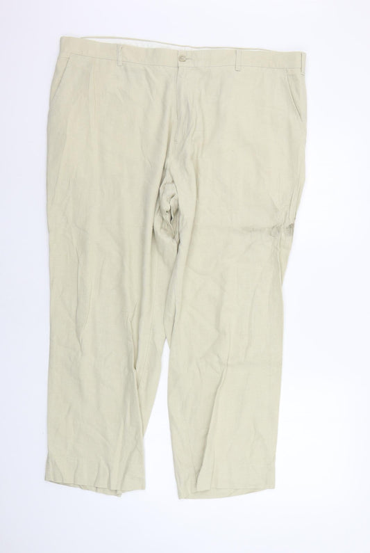 Marks and Spencer Womens Beige   Trousers  Size 42 in L29 in