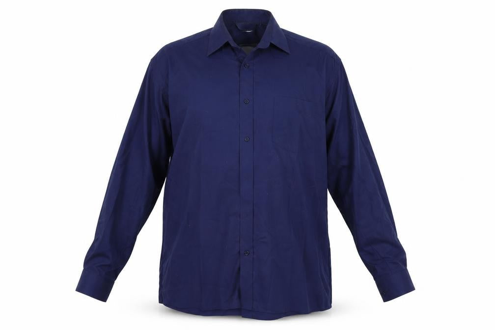 wash&wear Mens Blue    Button-Up Size 15