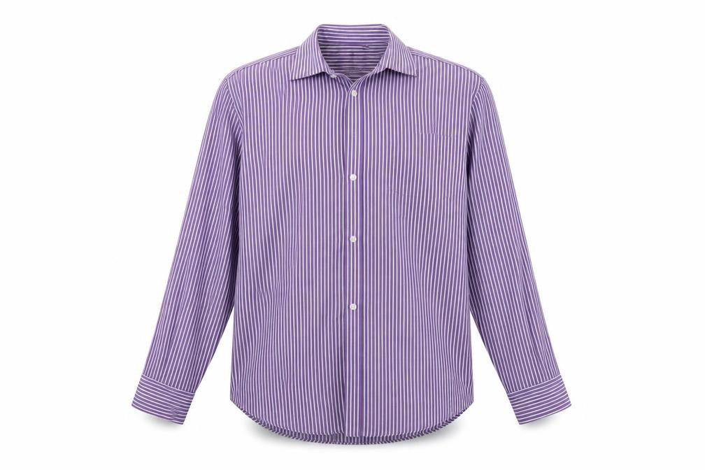 F&F  Mens Purple Striped   Button-Up Size 16.5