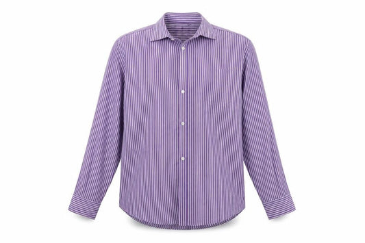 F&F  Mens Purple Striped   Button-Up Size 16.5