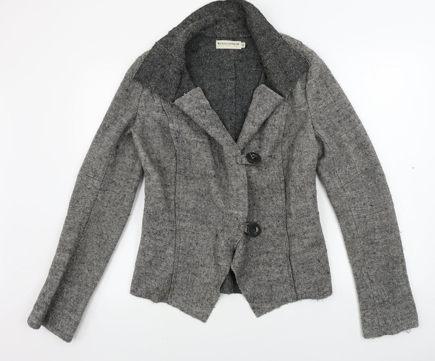 Simon Jefferey  Womens Grey   Jacket Coat Size 10