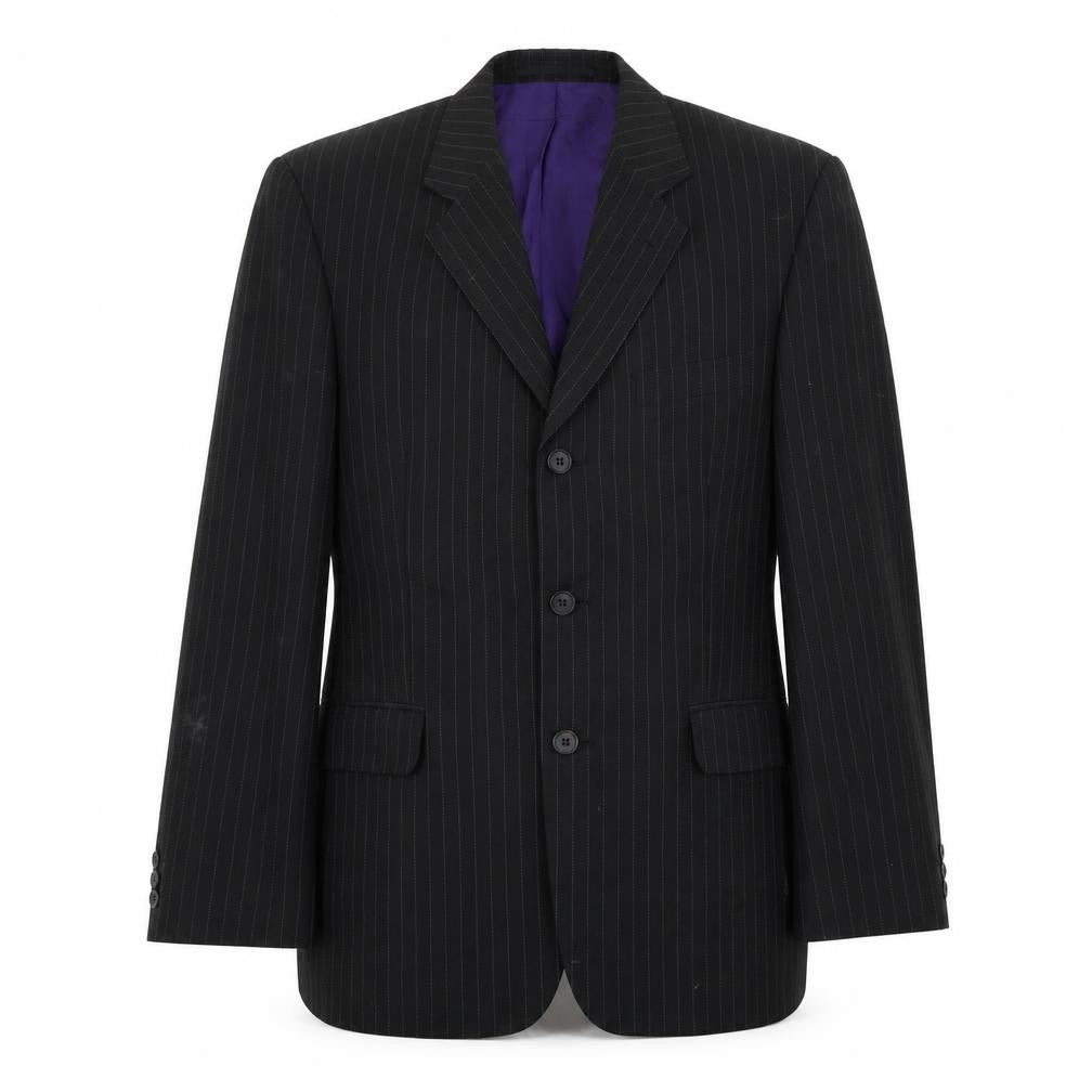 F&F  Mens Black Striped  Jacket Blazer Size 40
