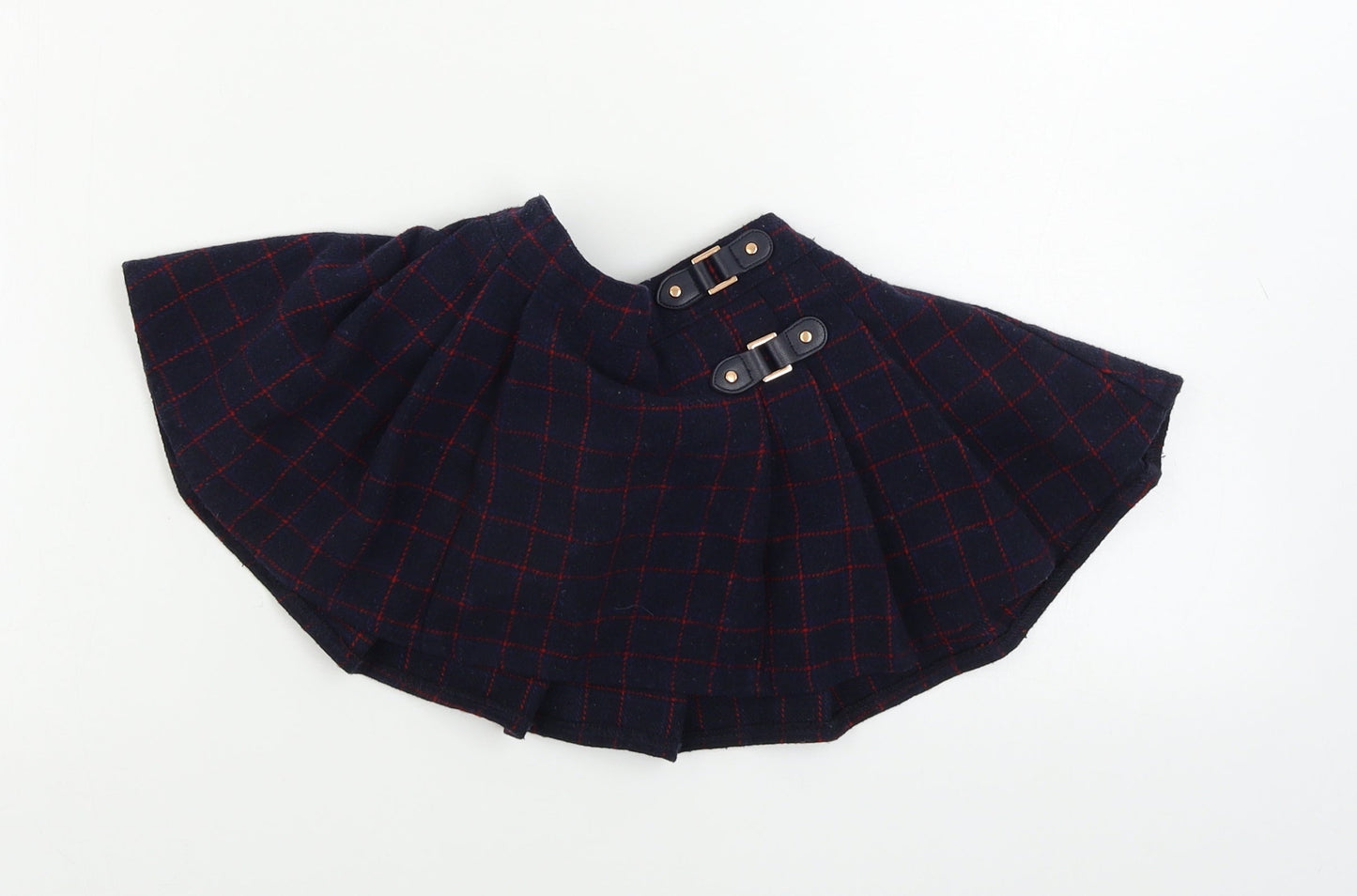 M&Co Girls Blue Check  A-Line Skirt Size 12-18 Months