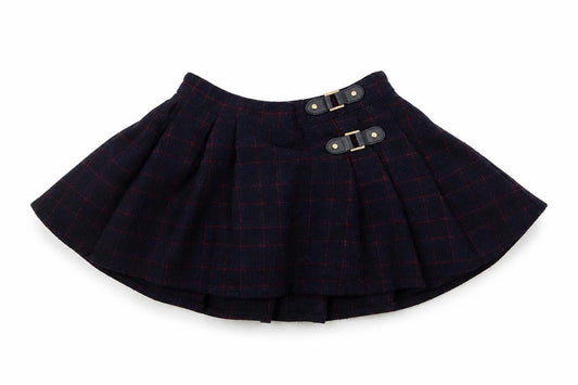 M&Co Girls Blue Check  A-Line Skirt Size 12-18 Months