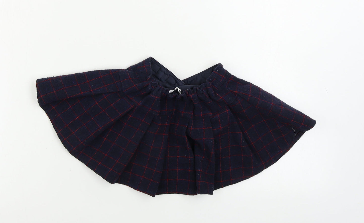 M&Co Girls Blue Check  A-Line Skirt Size 12-18 Months