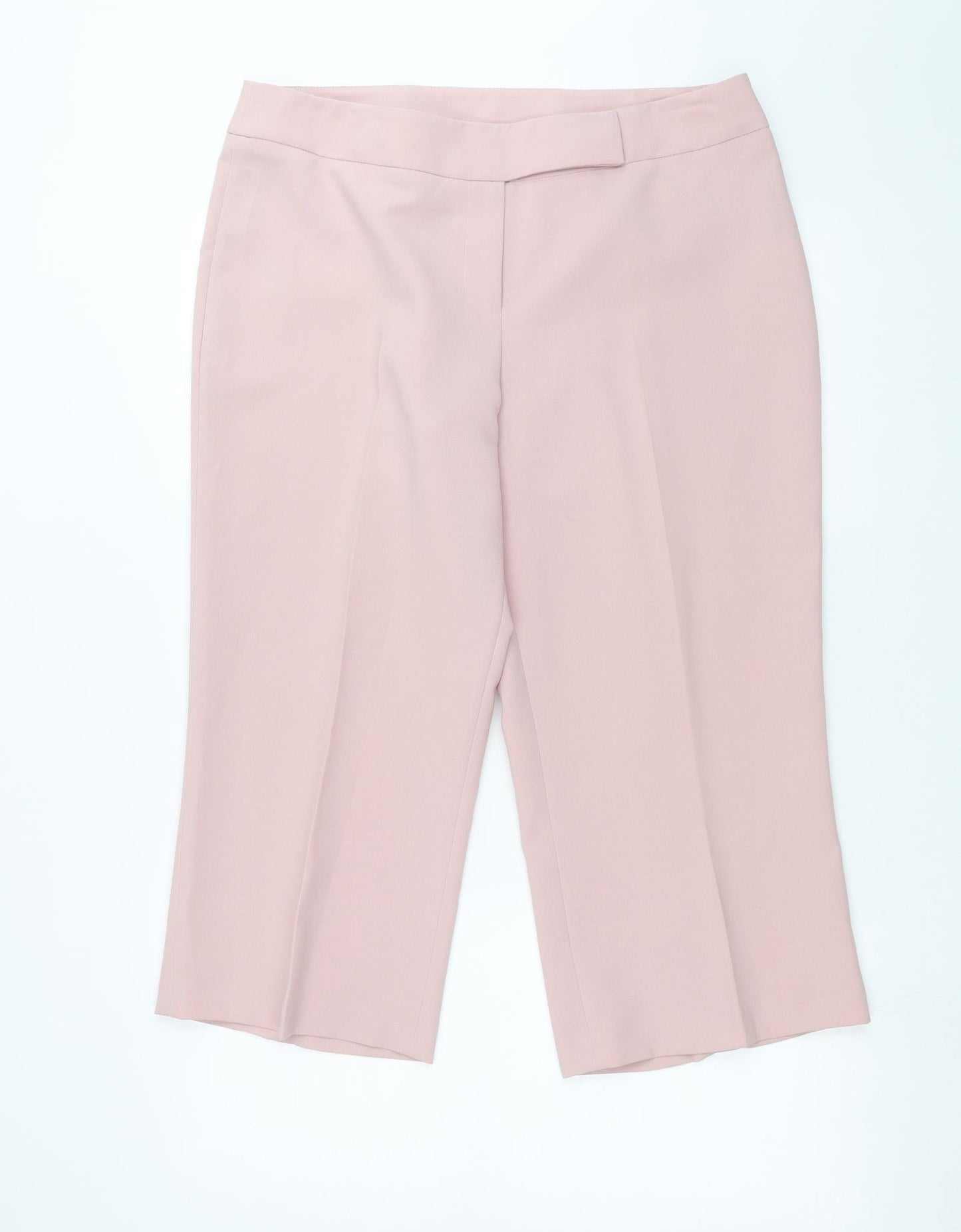 Evie  Womens Pink   Cropped Trousers Size 16 L21 in