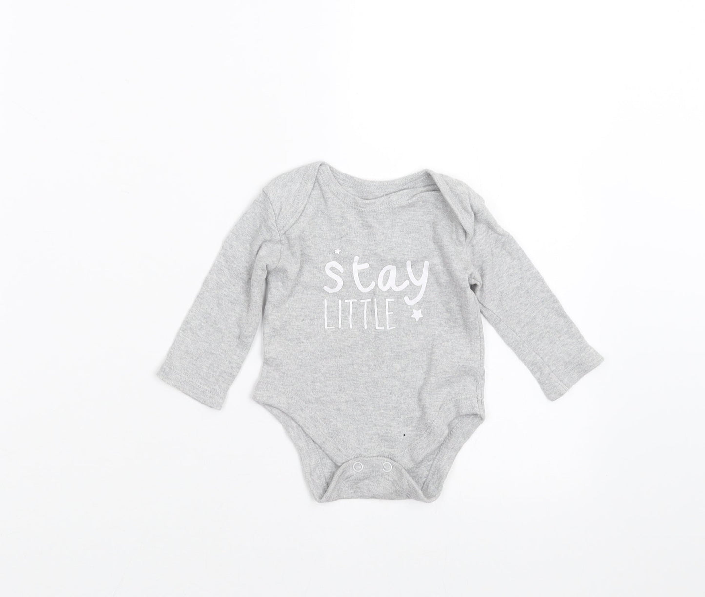 Matalan Baby Grey   Babygrow One-Piece Size 0-3 Months  - stay little