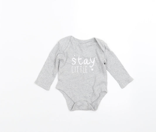 Matalan Baby Grey   Babygrow One-Piece Size 0-3 Months  - stay little