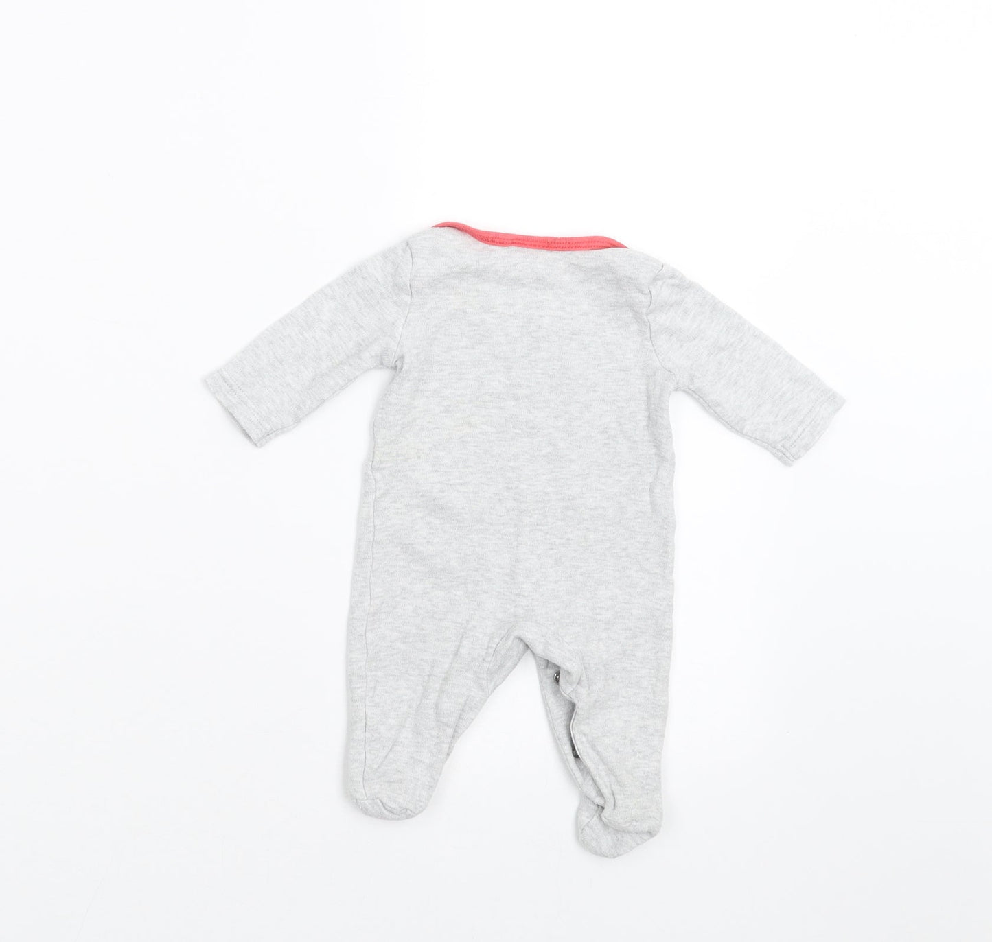 TESCO Baby Grey   Babygrow One-Piece Size Newborn  - mr noise