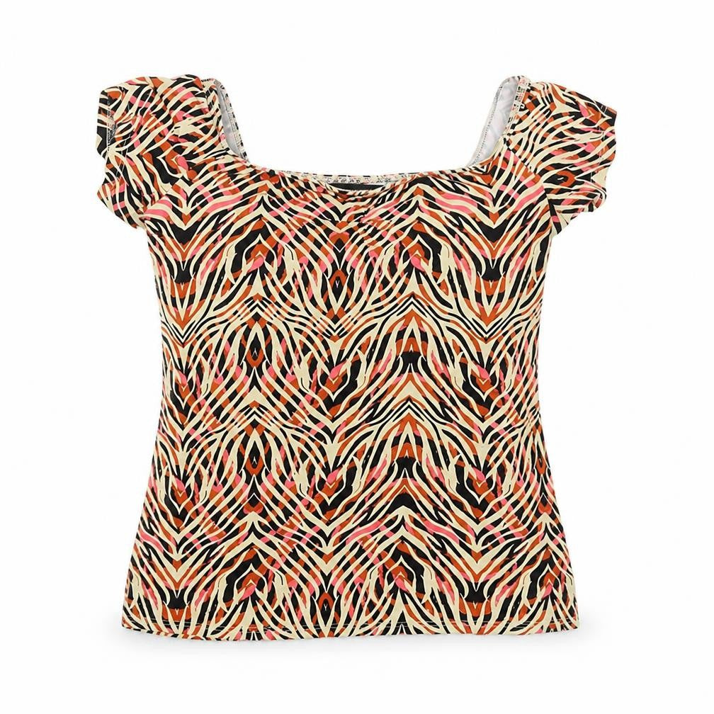 Dorothy Perkins Womens Multicoloured Geometric  Basic T-Shirt Size 12